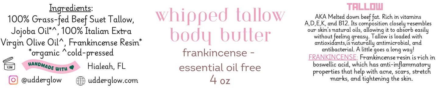 Whipped Body Butter- Frankincense