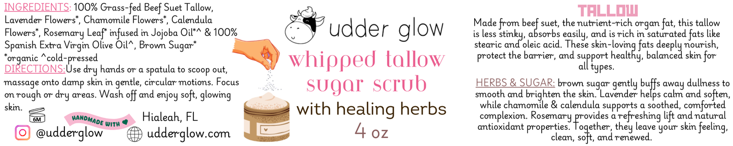 Whipped Tallow Sugar Scrub