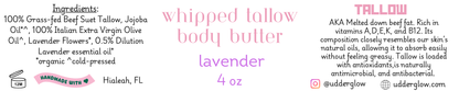 Whipped Tallow Body Butter- Lavender